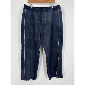 Wilsons Leather M Julian Suede Pants XL Blue Double Stripe Pull On‎ Drawstring